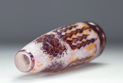 Le Verre Français vase dégagé à l'acide Art...