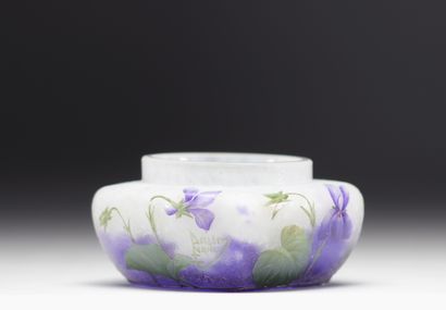 DAUM Nancy - Petit vide poche aux Violettes...