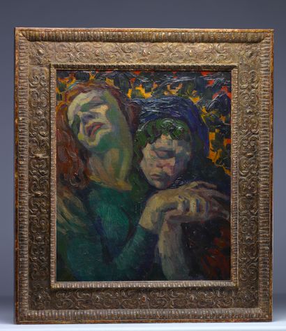 Huile sur toile intitulée au dos 