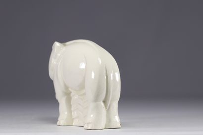Charles LEMANCEAU (1905-1980) Éléphant craquelé...
