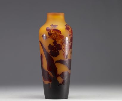Émile GALLÉ - Vase en verre multicouches...