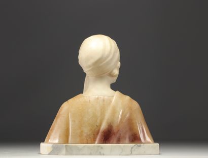 P. FATTORINI - Buste de jeune femme, sculpture...