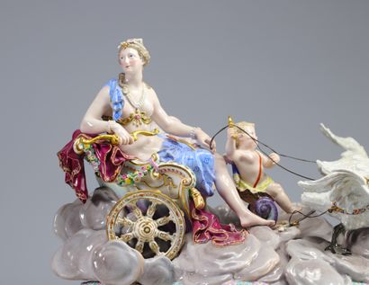 Meissen, grand groupe en porcelaine représentant...