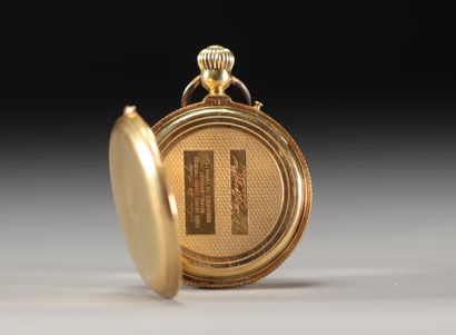 Montre de gousset en or jaune 18K 750°/°°,...