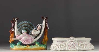 Encrier en porcelaine d'Andenne 