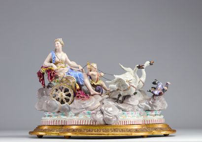 Meissen, grand groupe en porcelaine représentant...