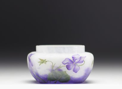 DAUM Nancy - Petit vide poche aux Violettes...