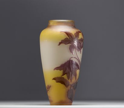 Émile GALLÉ (1846-1904) - Grand vase aux...