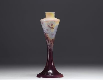 Émile GALLÉ (1846-1904) - Pied de lampe en...