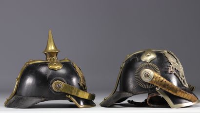 Allemagne - Casques à pointe d'infanterie,...