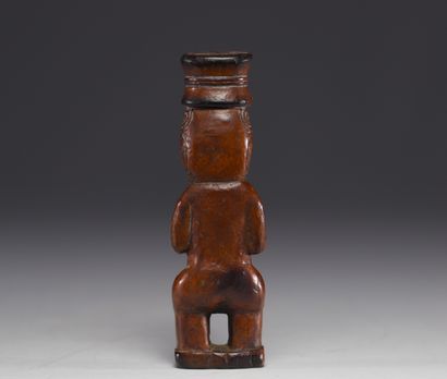 Nouvelle-Zélande - statuette en bois sculpté...