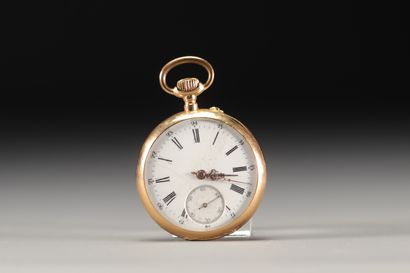Montre de gousset en or jaune 18K 750°/°°,...
