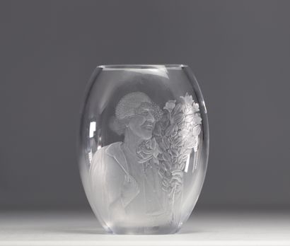 Louis BARTHELEMY - Val Saint Lambert, Vase...