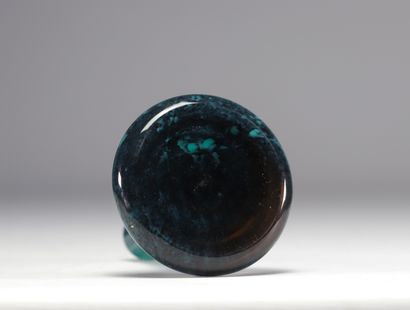 Vase soliflore en verre bleu dans le goût...