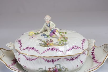 Meissen paire de légumiers en porcelaineà...
