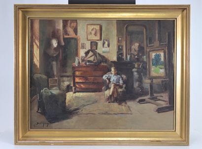 Ernest BETIGNY (1873-1960) huile sur toile...