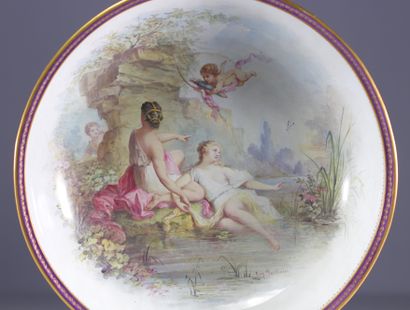 Eugène POITEVIN - Imposante paire de plats...