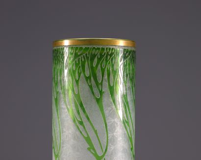 Baccara - Vase rouleau en verre multicouche...