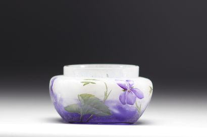 DAUM Nancy - Petit vide poche aux Violettes...