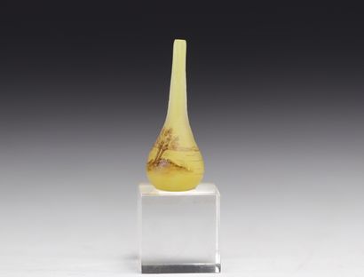 DAUM Nancy - Vase soliflore miniature à décor...