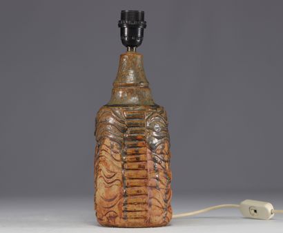 Bernard ROOKE (1938) Lampe en céramique vernissée...