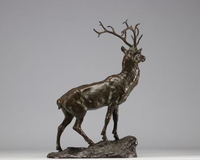 Pierre-Jules MÈNE (1810-1879) cerf en bronze...