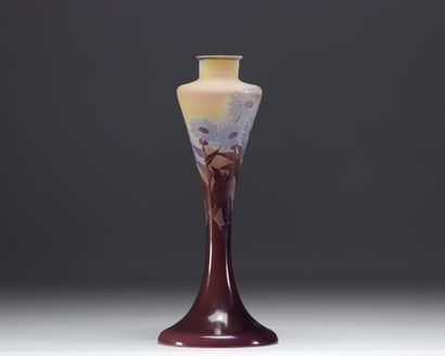 Émile GALLÉ (1846-1904) - Pied de lampe en...
