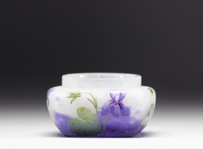 DAUM Nancy - Petit vide poche aux Violettes...