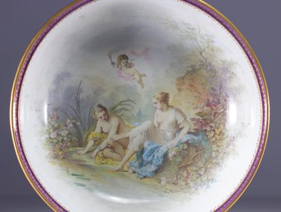 Eugène POITEVIN - Imposante paire de plats...