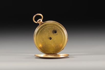 Montre de gousset en or jaune 18K 750°/°°,...