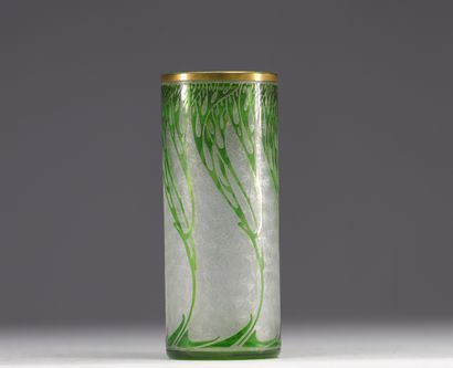 Baccara - Vase rouleau en verre multicouche...