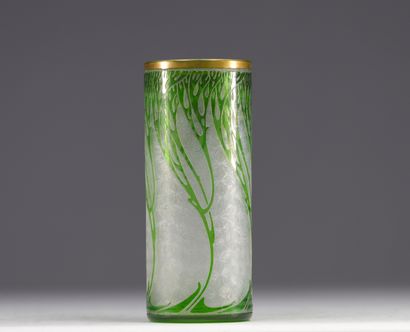 Baccara - Vase rouleau en verre multicouche...