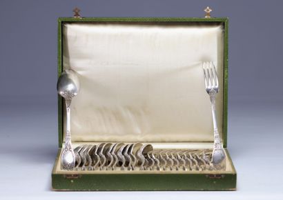 Coffret de couverts, 12 fourchettes et 12...