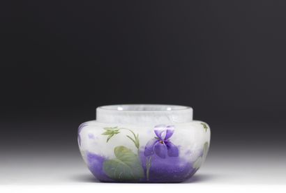 DAUM Nancy - Petit vide poche aux Violettes...