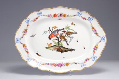 Meissen grand plat de table en porcelaine...