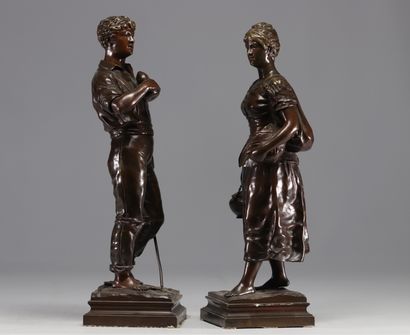 Jean GARNIER (1853-1910) paire de sculptures...