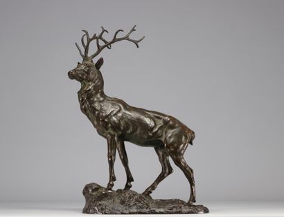 Pierre-Jules MÈNE (1810-1879) cerf en bronze...
