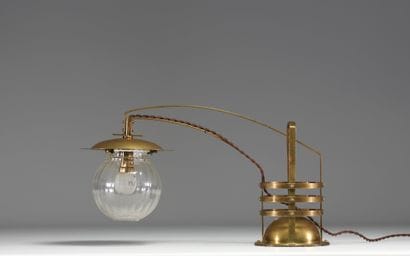 Gustave SERRURIER-BOVY (1858-1910) Rare lampe...