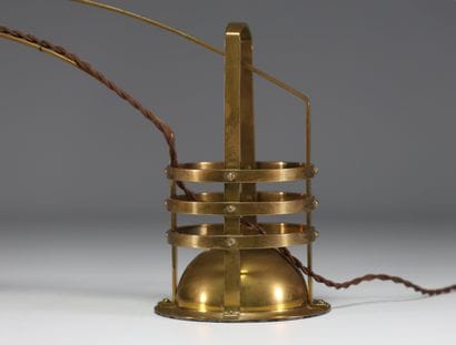 Gustave SERRURIER-BOVY (1858-1910) Rare lampe...