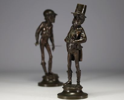 Émile GUILLEMIN (1841- 1907) Paire de personnages...
