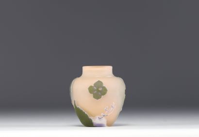 Émile GALLÉ (1846-1904) Petit vase en verre...