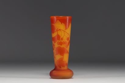 Émile GALLÉ (1846-1904) Vase en verre multicouche...