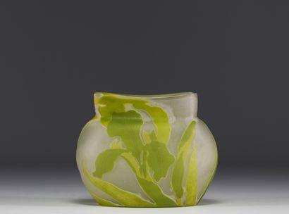 Émile GALLÉ (1846-1904) Coupe en verre multicouche...