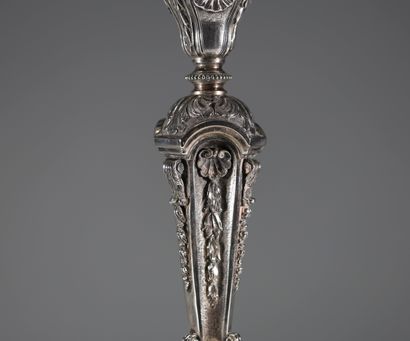 Imposante paire de candélabres Louis XVI...