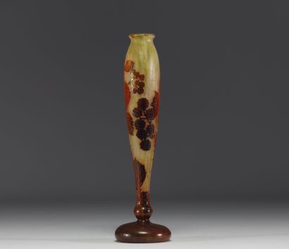 DAUM Nancy - Vase soliflore en verre multicouche...
