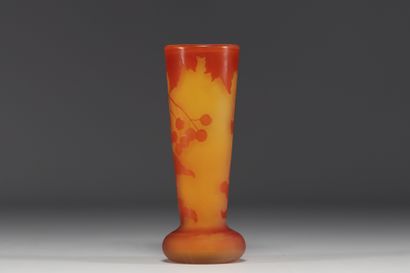 Émile GALLÉ (1846-1904) Vase en verre multicouche...