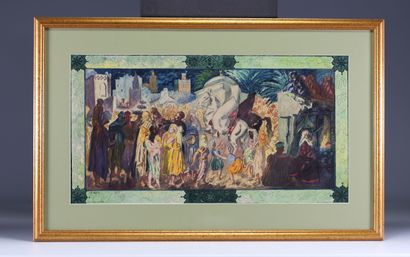 Paul CIROU (1869-1951) Série de trois aquarelles...
