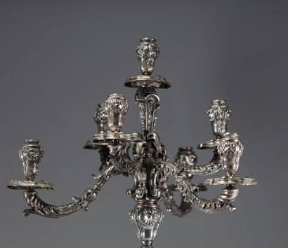 Imposante paire de candélabres Louis XVI...