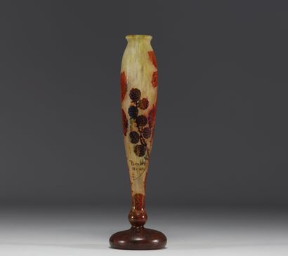 DAUM Nancy - Vase soliflore en verre multicouche...