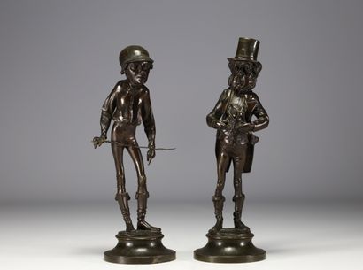Émile GUILLEMIN (1841- 1907) Paire de personnages...